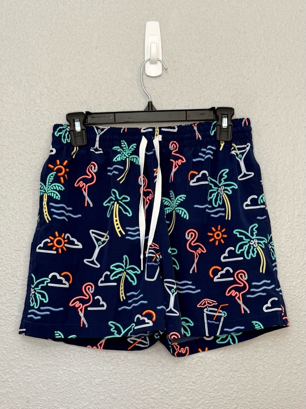 Chubbies | The Neon Lights Swim Trunks | Navy Graphic | Size Medium Inseam 5.5”